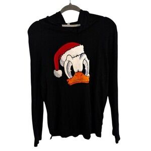 GAP Gap Kids Disney Mad Donald Duck Black Christmas Hoodie XXL